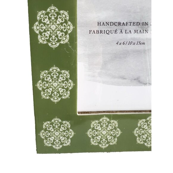 Olive Green Tile Photo Frame 4 x 6 Photograph Vertical or Horizontal Versatile - Picture 4 of 5